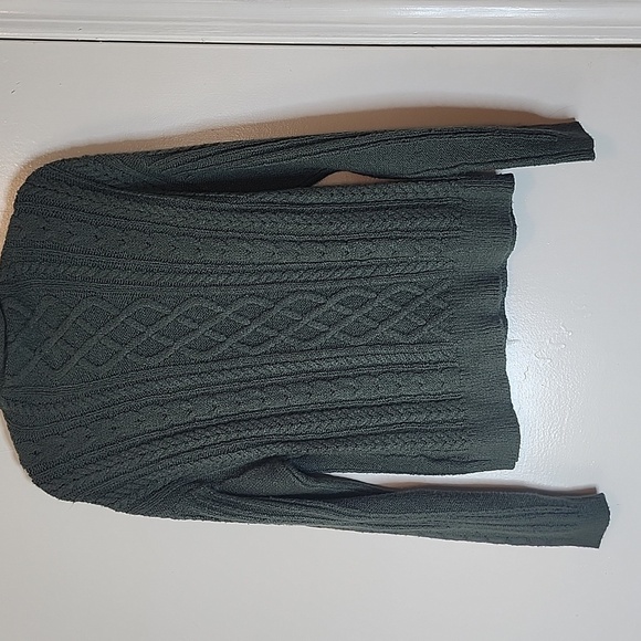 J. Crew Olive Cable Knit Sweater - Picture 7 of 12
